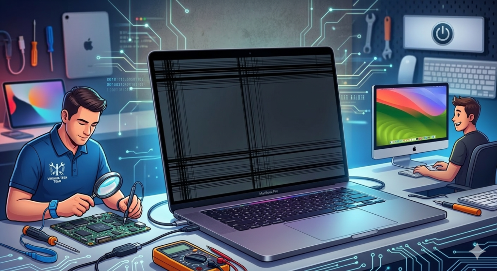 Black Lines on Bottom of MacBook Pro Screen