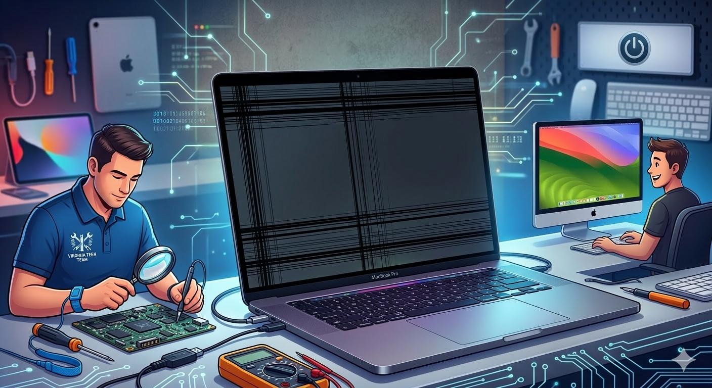 Black Lines on Bottom of MacBook Pro Screen