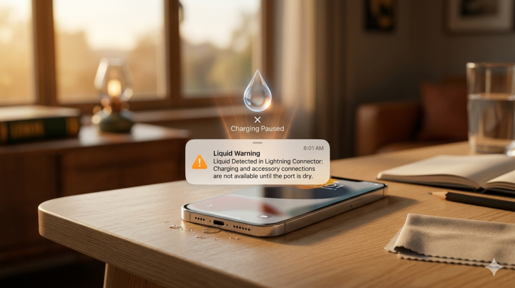Liquid Detected in Lightning Connector